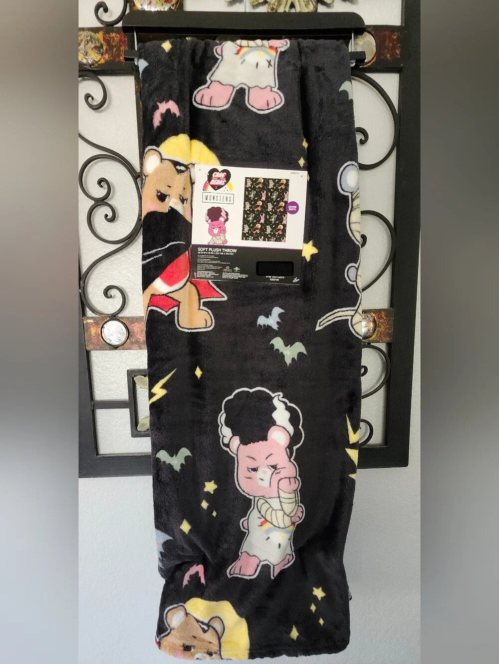 Care Bears Black Halloween Throw Blanket Universal Monsters